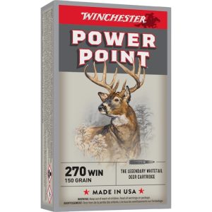 Winchester Power Point 270 Winchester Ammo 150 Grain Jacketed Soft Point 200rounds Direct - Ammunition | Utah Gun Shop