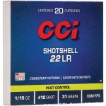 Real CCI Shotshell 22LR Ammo 31 Grain Lead Shot
