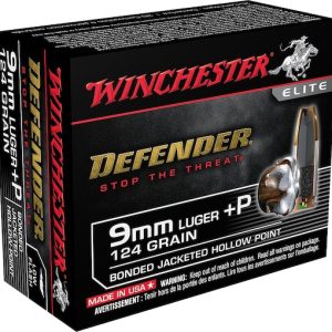 Winchester Defender 9mm Luger +P Ammo 124 Grain Winchester PDX1 Bonded Jacketed Hollow Point 200 rounds Direct for sale