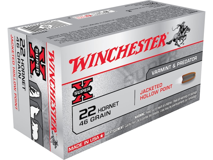 In Stock: Winchester Super X 22 Hornet Ammo 46 Grain Jacketed Hollow Point 200 rounds In Stock: Winchester Super X 22 Hornet Ammo 46 Grain Jacketed Hollow Point 200 rounds - Ammunition - Utah Gun Shop