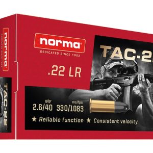 Order Norma TAC-22 Ammunition 22LR 40 Grain Lead Round Nose Online for sale