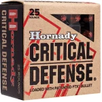 Hornady Critical Defense 9mm Luger Ammo 115 Grain Hornady FTX Polymer Tip Box of 200 rounds For Sale